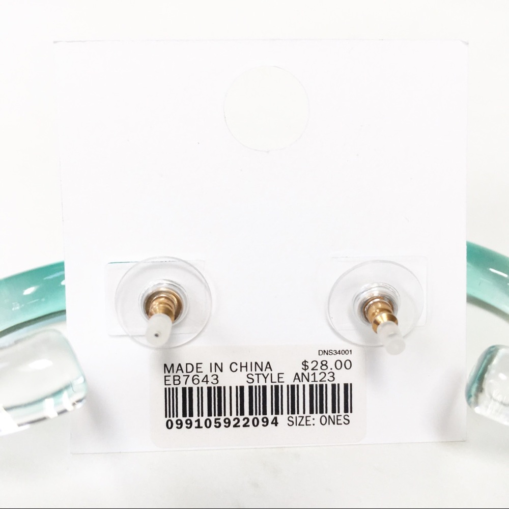 New Madewell Ombré Resin Hoop Earrings - Picture 7 of 8